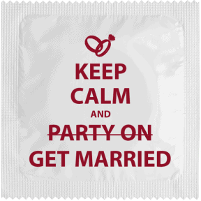Préservatif KEEP CALM AND MARRY ON