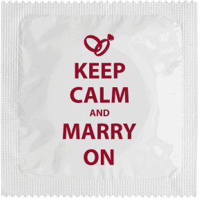 Préservatif KEEP CALM AND MARRY ON