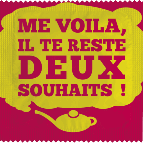Préservatif Me voilà, il te reste deux souhaits !