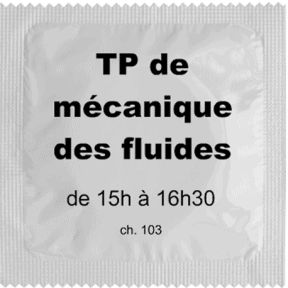Préservatif TP DE MECANIQUE DES FLUIDES